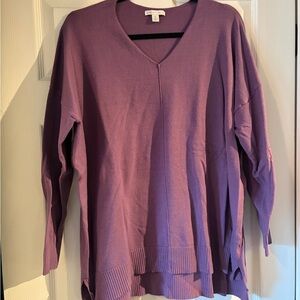 Cato Purple V-Neck Sweater